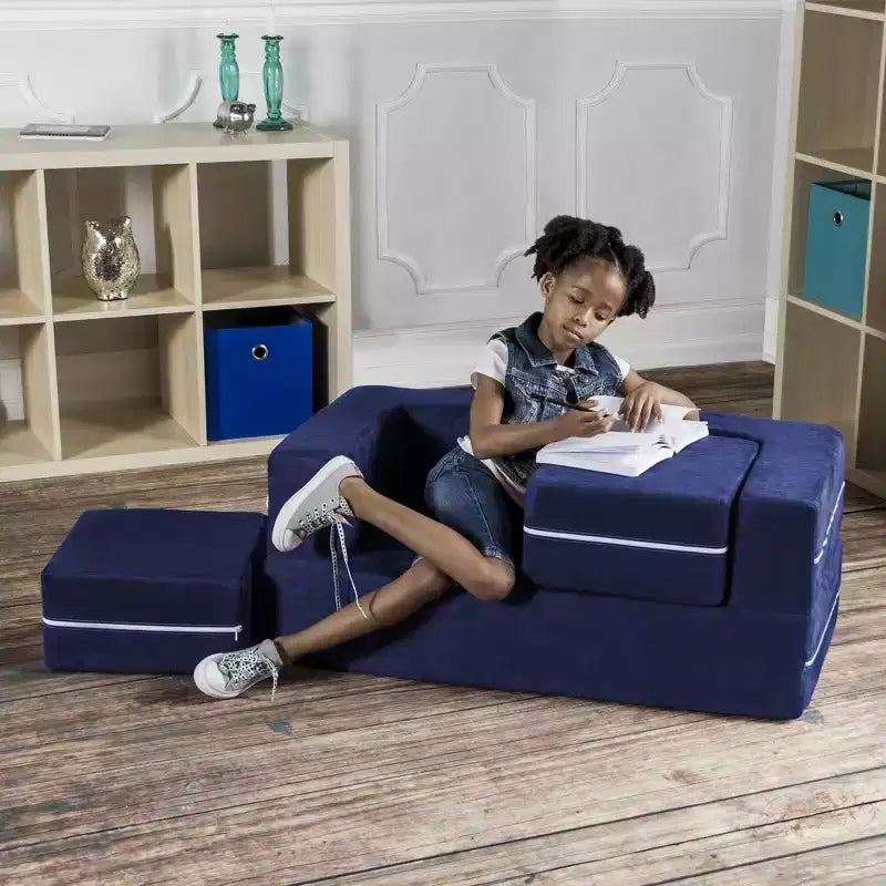 Causeuse et poufs modulaires pour enfants Jaxx Zipline / Chaise longue dépliante