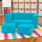 Causeuse et poufs modulaires pour enfants Jaxx Zipline / Chaise longue dépliante