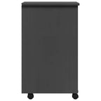vidaXL MOSS Meuble de rangement à roulettes avec tiroirs Bois de pin massif Gris