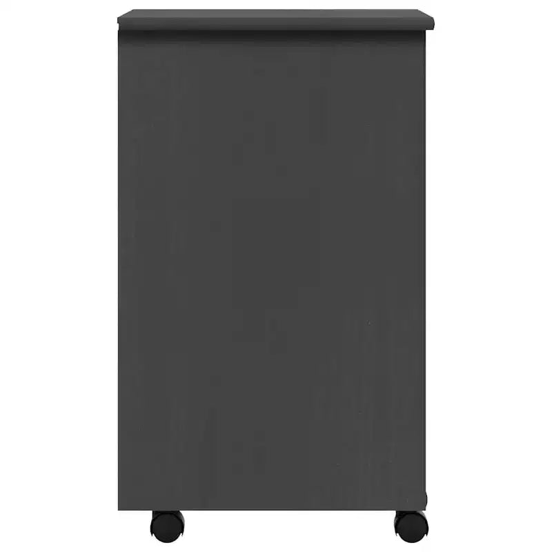 vidaXL MOSS Meuble de rangement à roulettes avec tiroirs Bois de pin massif Gris