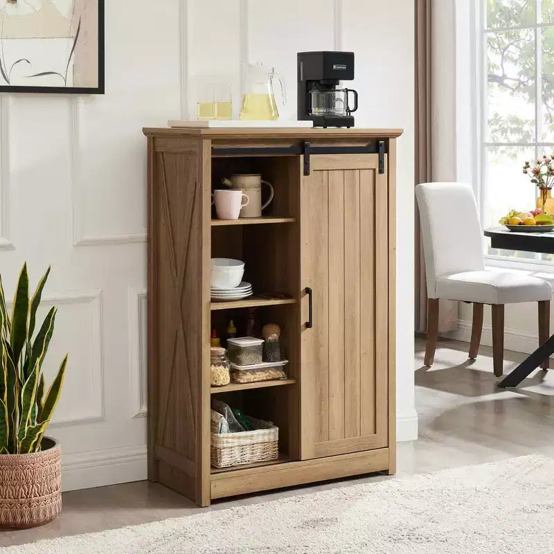 Meuble d'appoint AndMakers de 120,95 cm de hauteur avec 5 tiroirs et 4 étagères