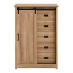 Meuble d'appoint AndMakers de 120,95 cm de hauteur avec 5 tiroirs et 4 étagères