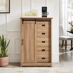 Meuble d'appoint AndMakers de 120,95 cm de hauteur avec 5 tiroirs et 4 étagères