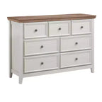 Meuble d'appoint AndMakers beige de 95,66 cm de haut avec 7 tiroirs