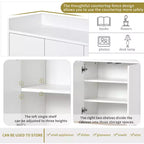 Buffet AndMakers Wood 47.2 po. avec 4 portes