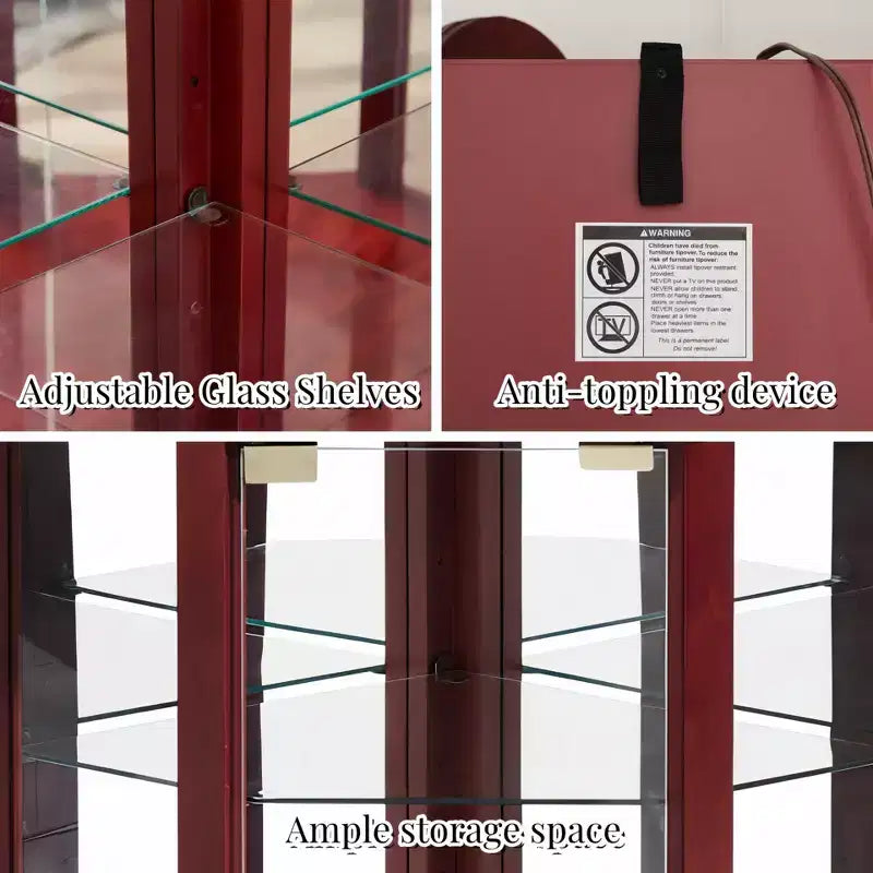 AndMakers Vitrine avec 2 portes en verre de 42,5 cm