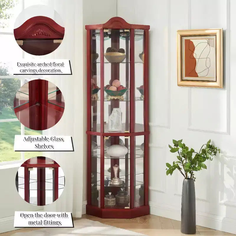 AndMakers Vitrine avec 2 portes en verre de 42,5 cm