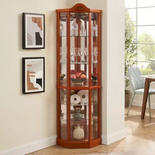 AndMakers 16.73 in. Display Cabinet with 2 Glass Doors