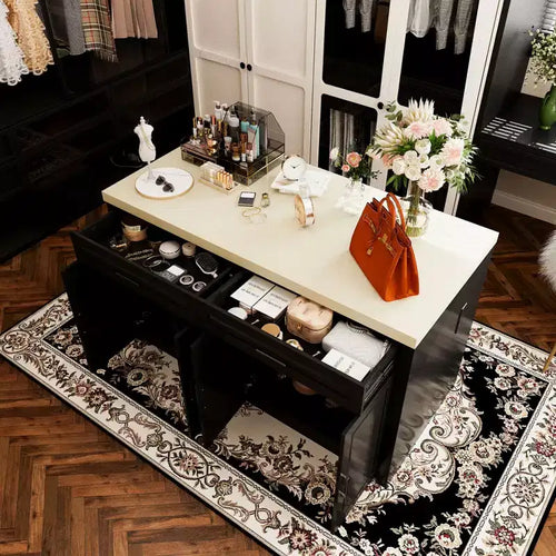 61W Famapy Dresser Bedroom Island Storage Cabinet Closet with Built-In Outlet