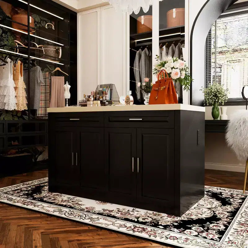 Commode Famapy 61W Meuble de Rangement pour Chambre à Coucher avec Prise Intégrée