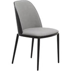 Ensemble de salle à manger 5 pièces LeisureMod Verve - Table ronde en MDF de 91,4 cm, 4 chaises de salle à manger en cuir