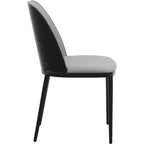 Ensemble de salle à manger 5 pièces LeisureMod Verve - Table ronde en MDF de 91,4 cm, 4 chaises de salle à manger en cuir