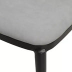 Ensemble de salle à manger 5 pièces LeisureMod Verve - Table ronde en MDF de 91,4 cm, 4 chaises de salle à manger en cuir