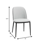 Ensemble de salle à manger 5 pièces LeisureMod Verve - Table ronde en MDF de 91,4 cm, 4 chaises de salle à manger en cuir