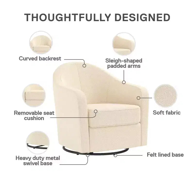 Fauteuil incurvé pivotant doux DHP