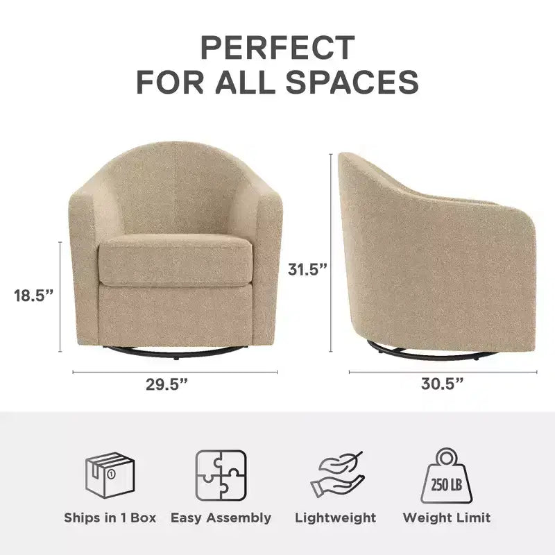 Fauteuil incurvé pivotant doux DHP