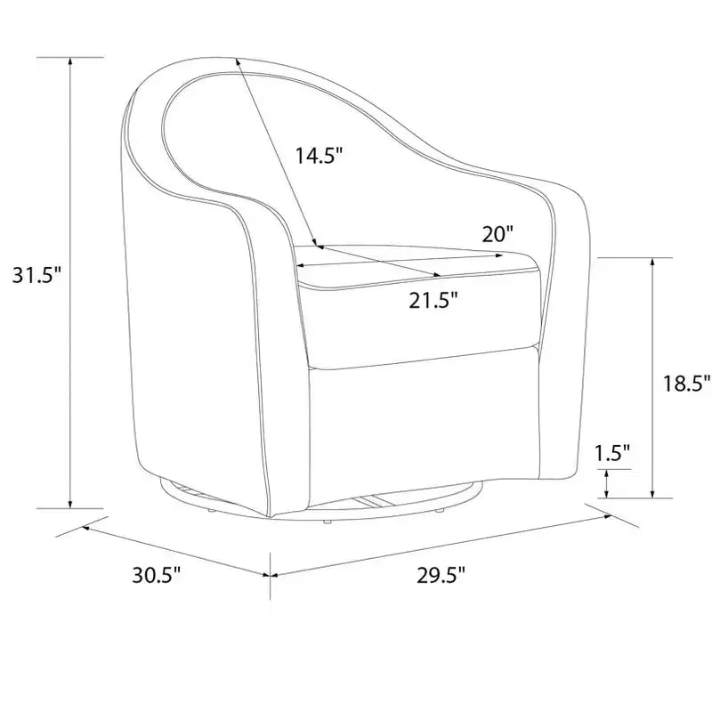 Fauteuil incurvé pivotant doux DHP