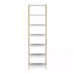 Gwyneth Closet - Shelves, White Faux Marble and Golden Bronze