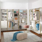 Gwyneth Closet - Étagères, Faux marbre blanc et Bronze doré