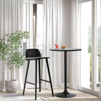 BestMassage Table de Bar 40 Pouces Table de Cuisine Moderne Table à Manger avec Base en Métal, Noir