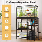 Meuble d'aquarium GOTGELIF 20-29 gallons, support métallique robuste pour aquarium avec étagère de rangement