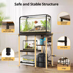 Meuble d'aquarium GOTGELIF 20-29 gallons, support métallique robuste pour aquarium avec étagère de rangement