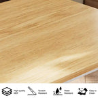 VECELO Ensemble Table et 4 Chaises de Salle à Manger, Meubles de Cuisine en Panneau MDF et Cadre Métallique Rectangulaire, Gain de Place, Noir/Marron/Chêne