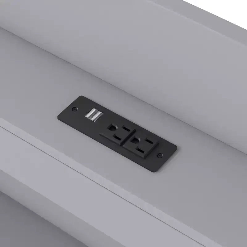 Lit plateforme Whisen Twin XL avec tête de lit LED de rangement, station de charge, lit gigogne simple et 2 tiroirs