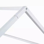 Lit plateforme simple/double en forme de maison en métal avec clôture et porte - ModernLuxe