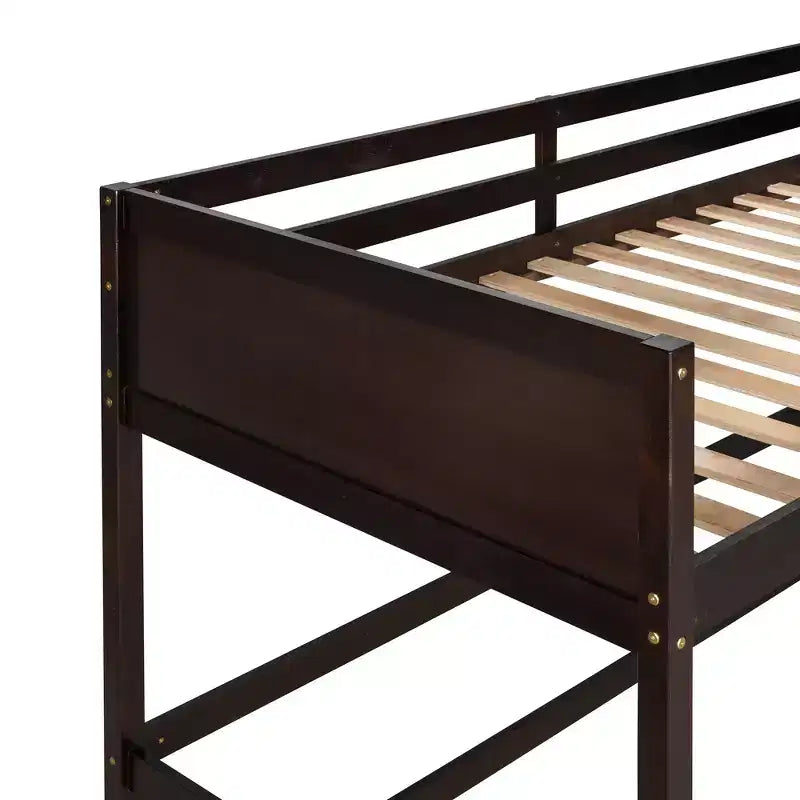 Lit mezzanine Whisen 79,5''L 41,8''W en bois massif, design moderne, taille jumeau, avec échelle, sain et confortable