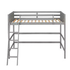 Lit mezzanine Whisen 79,5''L 41,8''W en bois massif, design moderne, taille jumeau, avec échelle, sain et confortable