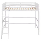 Lit mezzanine Whisen 79,5''L 41,8''W en bois massif, design moderne, taille jumeau, avec échelle, sain et confortable