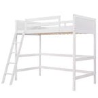 Lit mezzanine Whisen 79,5''L 41,8''W en bois massif, design moderne, taille jumeau, avec échelle, sain et confortable