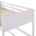 Lit mezzanine Whisen 79,5''L 41,8''W en bois massif, design moderne, taille jumeau, avec échelle, sain et confortable