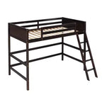 Lit mezzanine Whisen 79,5''L 41,8''W en bois massif, design moderne, taille jumeau, avec échelle, sain et confortable