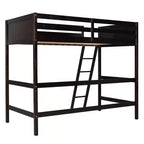Lit mezzanine Whisen 79,5''L 41,8''W en bois massif, design moderne, taille jumeau, avec échelle, sain et confortable