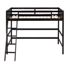 Lit mezzanine Whisen 79,5''L 41,8''W en bois massif, design moderne, taille jumeau, avec échelle, sain et confortable