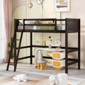 Whisen 79.5''L  41.8''W Modern Design Solid Wood Twin Size Loft Bed with Ladder, Healthy and Comfortable