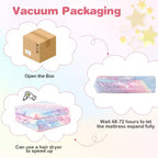 Costway Matelas de sol pliable pour enfants phosphorescent Tapis de sieste pliant en trois couleurs vives/gris/rose