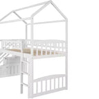 Whisen 94.20''L 93.30''W Lit Mezzanine en Bois Taille Jumeau avec Deux Tiroirs et Toboggan
