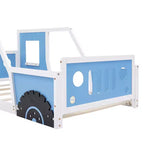 Lit plateforme Whisen en forme de voiture classique avec roues