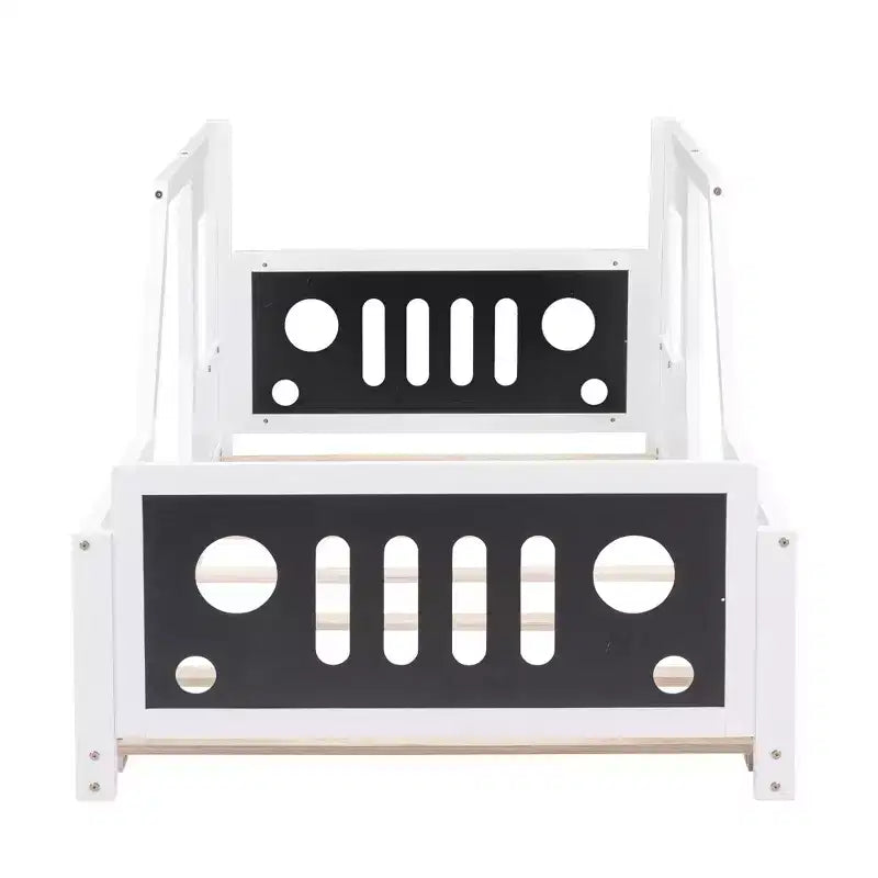 Lit plateforme Whisen en forme de voiture classique avec roues