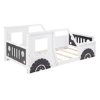 Lit plateforme Whisen en forme de voiture classique avec roues