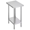 VEVOR Stainless Steel Prep Table, 24 x 18 x 34 Inch, 640 lbs Load Capacity, Heavy Duty Metal Worktable with 3 Adjustable Height Levels