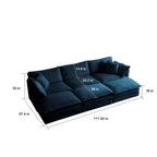 Optimisez Votre Confort : Canapé Modulable en U à Assise Profonde - 6 Places, 3 Ottomans, 5 Coussins pour une Détente Ultime