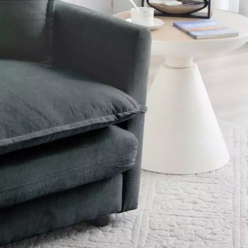 Optimisez Votre Confort : Canapé Modulable en U à Assise Profonde - 6 Places, 3 Ottomans, 5 Coussins pour une Détente Ultime
