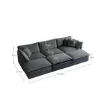 Optimisez Votre Confort : Canapé Modulable en U à Assise Profonde - 6 Places, 3 Ottomans, 5 Coussins pour une Détente Ultime