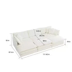 Optimisez Votre Confort : Canapé Modulable en U à Assise Profonde - 6 Places, 3 Ottomans, 5 Coussins pour une Détente Ultime