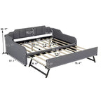 Lit de repos Whisen Upholstery avec lit gigogne relevable et port de charge USB