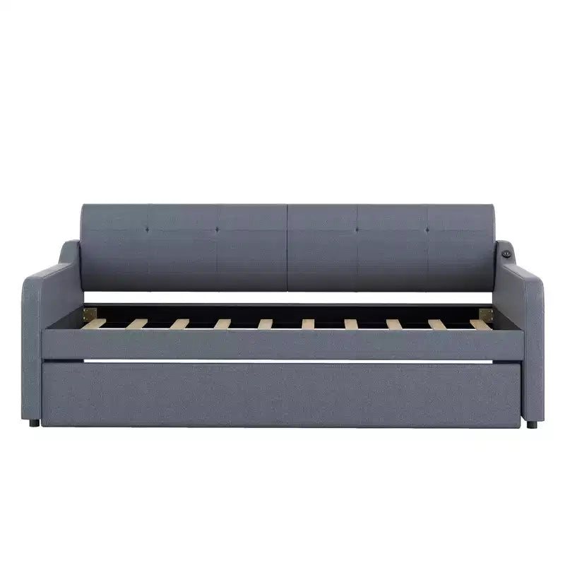 Lit de repos Whisen Upholstery avec lit gigogne relevable et port de charge USB
